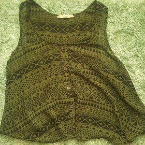 Tribal Green Top
